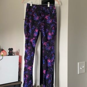 High waisted galaxy pants